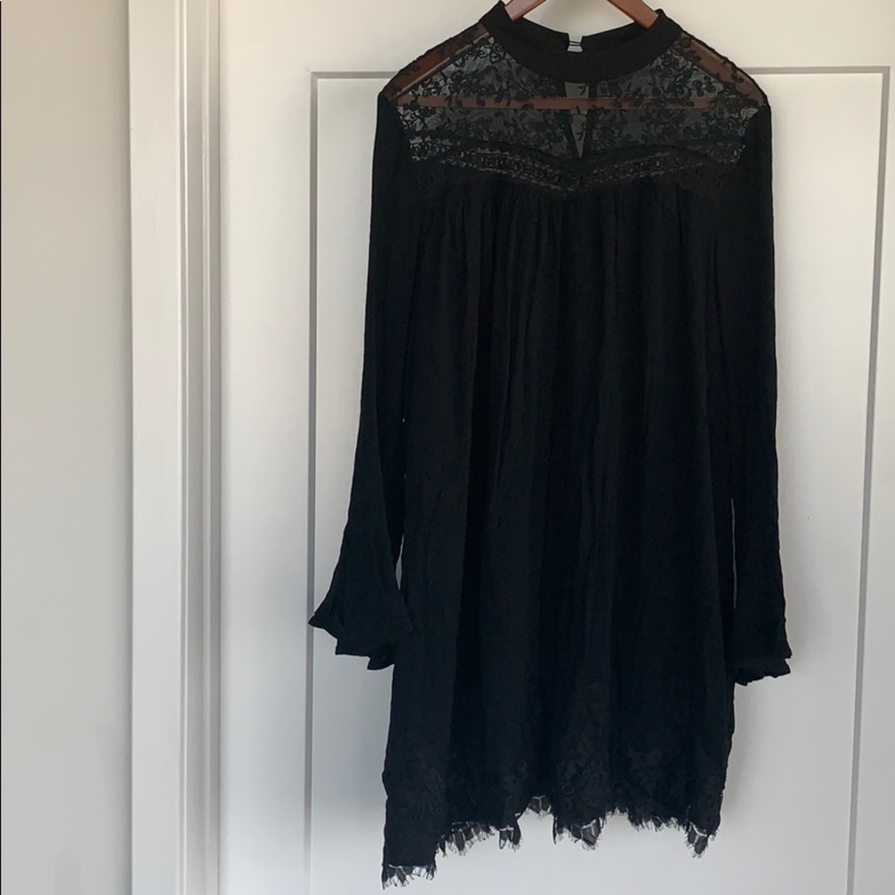 Black cotton dress